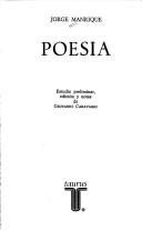 Cover of: Poesía by Manrique, Jorge