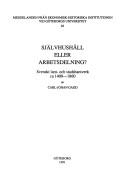 Självhushåll eller arbetsdelning? by Carl-Johan Gadd