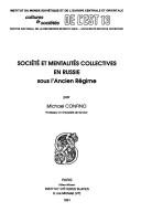 Cover of: Société et mentalités collectives en Russie sous l'Ancien Régime
