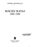 Cover of: Maciej Rataj: 1884-1940
