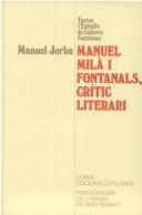 Manuel Milà i Fontanals, crític literari by Manuel Jorba