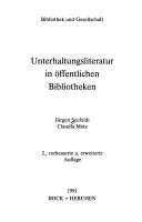 Unterhaltungsliteratur in öffentlichen Bibliotheken by Jürgen Seefeldt