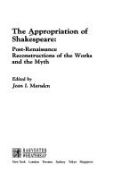 Cover of: The Appropriation of Shakespeare by edited by Jean I. Marsden.