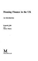 Cover of: Housing finance in the UK: an introduction