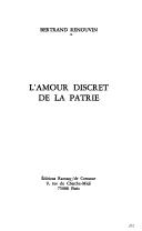 Cover of: L' amour discret de la patrie