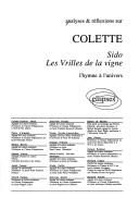 Cover of: Analyses & réflections sur Colette: Sido, Les vrilles de la  vigne : l'hymne à l'univers.