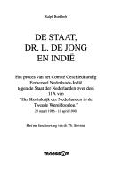 De staat, Dr. L. de Jong en Indië by Ralph Boekholt