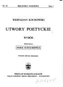Cover of: Utwory poetyckie: wybór
