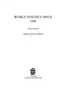 Cover of: World politics since 1945