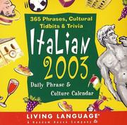 Cover of: Italian Daily Phrase & Culture 2003 Block Calendar