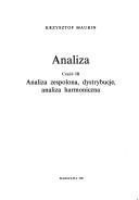 Cover of: Analiza by Krzysztof Maurin