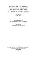 Cover of: Medieval libraries of Great Britain: a list of surviving books
