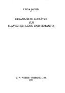 Cover of: Gesammelte Aufsätze zur slavischen Lexik und Semantik