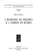 Cover of: I romani di Pesaro e i sabini di Roma