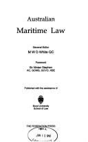 Australian maritime law by M. W. D. White