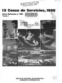 Cover of: IX censo de servicios, 1986: datos referentes a 1985 : censos económicos 86.