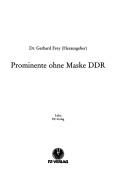 Cover of: Prominente ohne Maske DDR