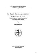 On Church Slavonic accentuation by Per Ambrosiani