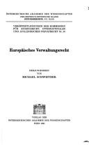 Cover of: Europäisches Verwaltungsrecht