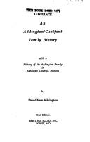 An Addington/Chalfant family history by David Vern Addington