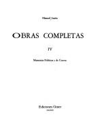 Cover of: Obras completas by Manuel Azaña