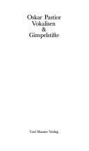 Cover of: Vokalisen & Gimpelstifte