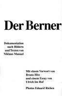 Cover of: Der Berner Totentanz by mit einem Vorwort von Bruno Hitz und einem Essay von Ulrich Im Hof ; Photos, Eduard Rieben.