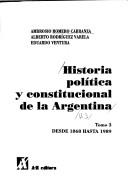 Cover of: Historia política y constitucional de la Argentina