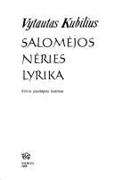 Cover of: Salomėjos Nėries lyrika