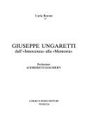 Cover of: Giuseppe Ungaretti: dall'"Innocenza" alla "Memoria"