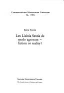 Cover of: Lex licinia sextia de modo agrorum - fiction or reality?