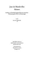 Cover of: Jean de Mandevilles "Reisen": Studien zur Überlieferungsgeschichte der deutschen Übersetzung des Otto von Diemeringen