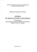 Ziemia w społeczności wiejskiej by Mirosława Drozd-Piasecka