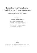 Cover of: Prooimion zum Pindarkommentar