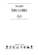 Cover of: Toda la obra by Rulfo, Juan.