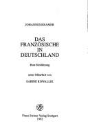 Cover of: Das Französische in Deutschland: eine Einführung