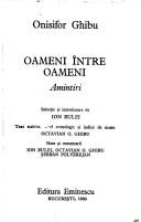 Cover of: Oameni între oameni: amintiri