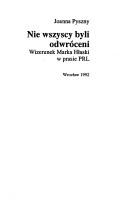 Cover of: Nie wszyscy byli odwróceni by Joanna Pyszny, Joanna Pyszny