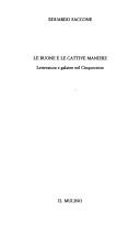 Le buone e le cattive maniere by Eduardo Saccone