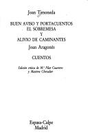 Cover of: Buen aviso y portacuentos ; El sobremesa y alivio de caminantes by Timoneda, Juan de