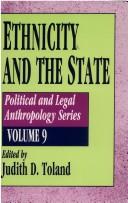 Cover of: Ethnicity and the state by edited by Judith D. Toland.