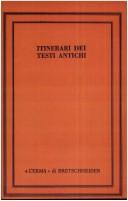 Cover of: Itinerari dei testi antichi