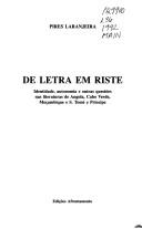 Cover of: De letra em riste by Pires Laranjeira
