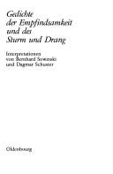 Cover of: Gedichte der Empfindsamkeit und des Sturm und Drang: Interpretationen