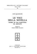 Cover of: Le voci della novella: storia di una scrittura da ascolto