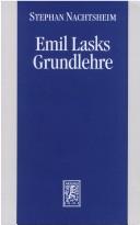 Cover of: Emil Lasks Grundlehre