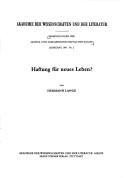 Cover of: Haftung für neues Leben?