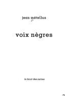 Cover of: Voix nègres