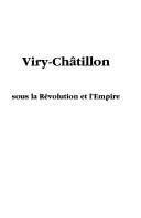 Cover of: Viry-Châtillon sous la Révolution et l'Empire by Jeannie Buisson, Jeannie Buisson