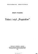 Cover of: Tekst i styl "Popiołów"